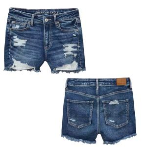 American Eagle Ne(x)t Level High V-Rise Denim Short Shorts Size 000